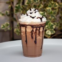 a cake with a dessert on a plate