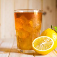 a glass of orange juice